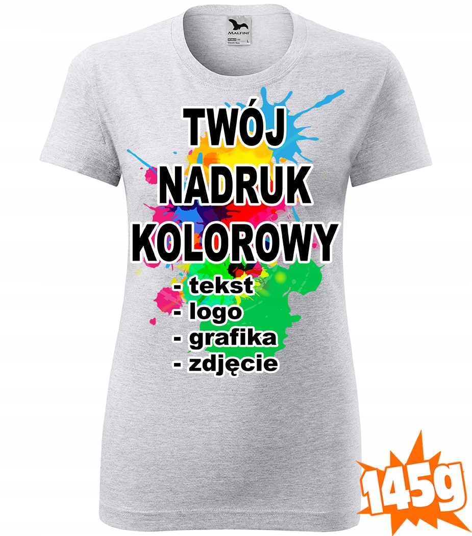 

Koszulka Z Własnym Nadrukiem zdjęcie damska M 03