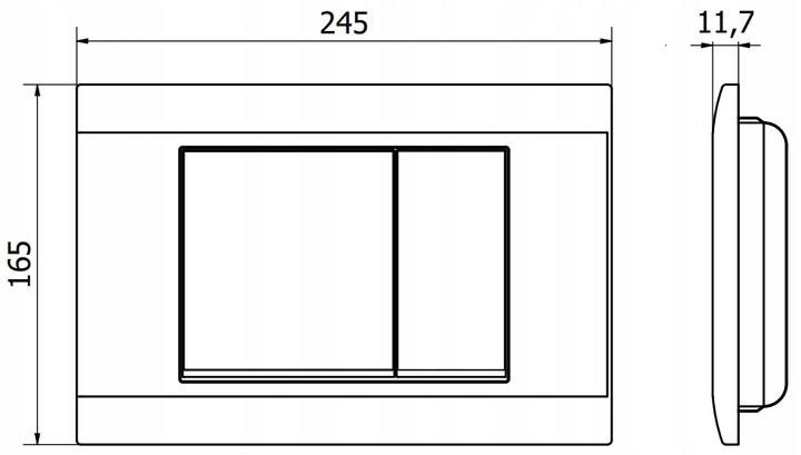 PRZYCISK WC ONYX BIAŁY DO STELAŻ PODTYNKOWY WC GEBERIT UP100 DELTA BASIC Kod producenta Ange 02