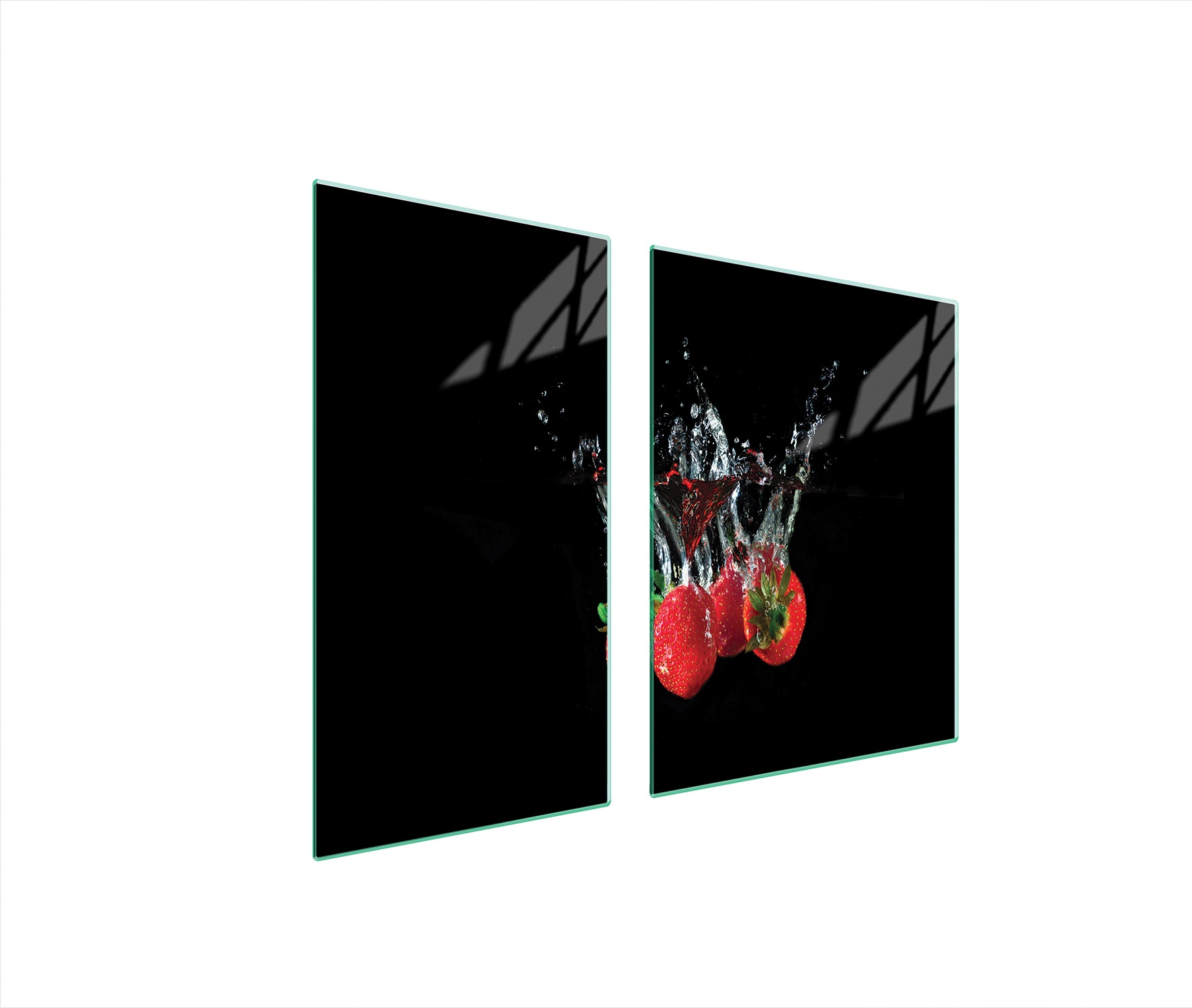 Skleněná Ochranná Deska Na Sporák 90x52 Jahody Tvrzené Sklo