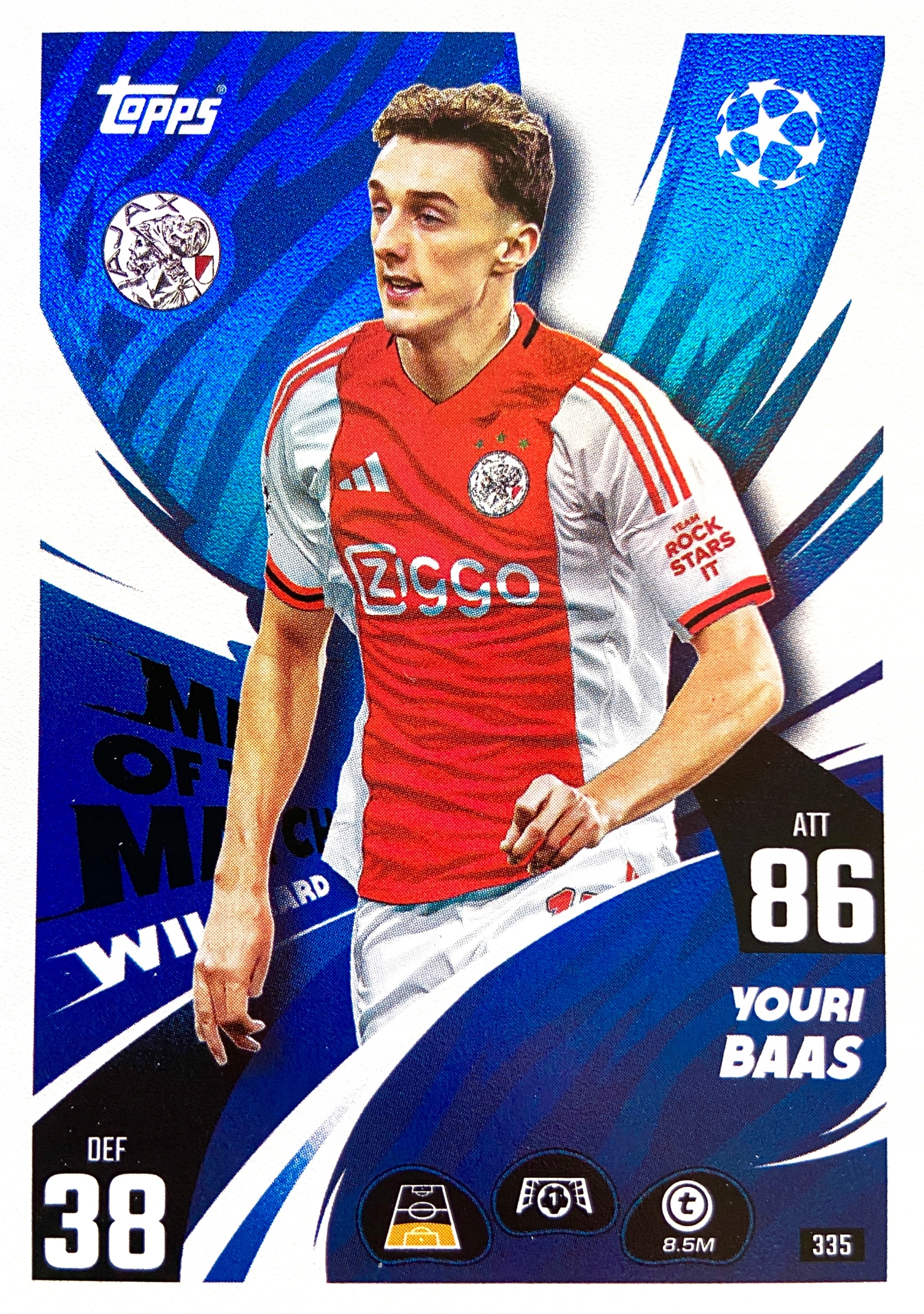 Match Attax Ucl 2025/26 2026 Man Of The Match 335 Youri Baas Ajax