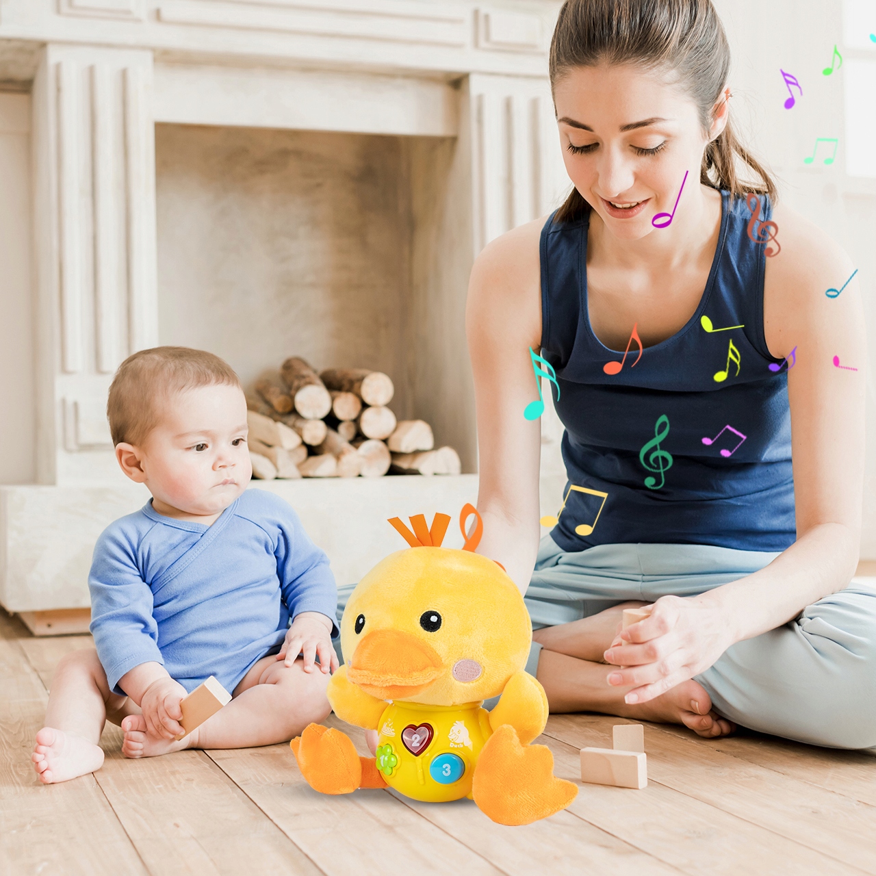 KACZKA KACZUSZKA INTERAKTYWNA ŚWIECI PLUSZOWA MASKOTKA DŹWIĘK ŚWIATŁO Język angielski