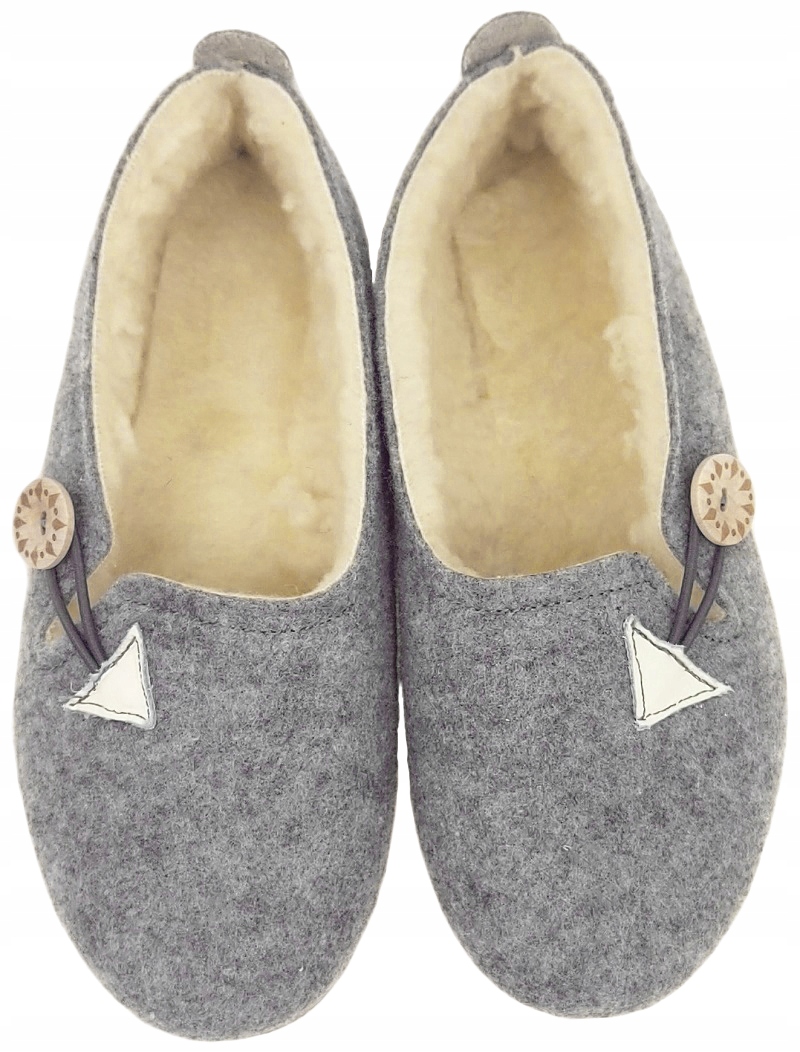 Kapcie Bambosze Ciepłe Pantofle Filc + Wełna *38* Marka Halskór