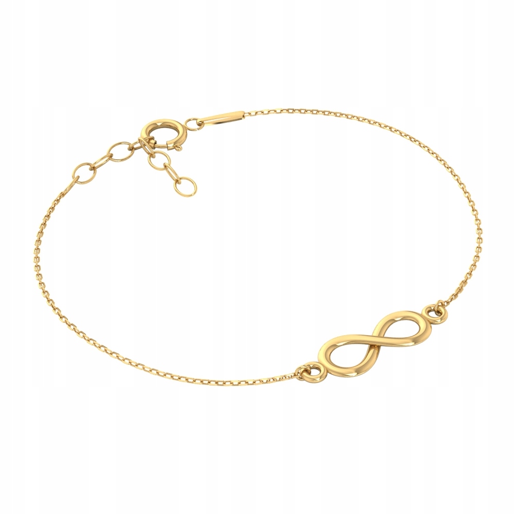 BRANSOLETKA CELEBRYTKA NIESKOŃCZONOŚĆ ZŁOTO 333