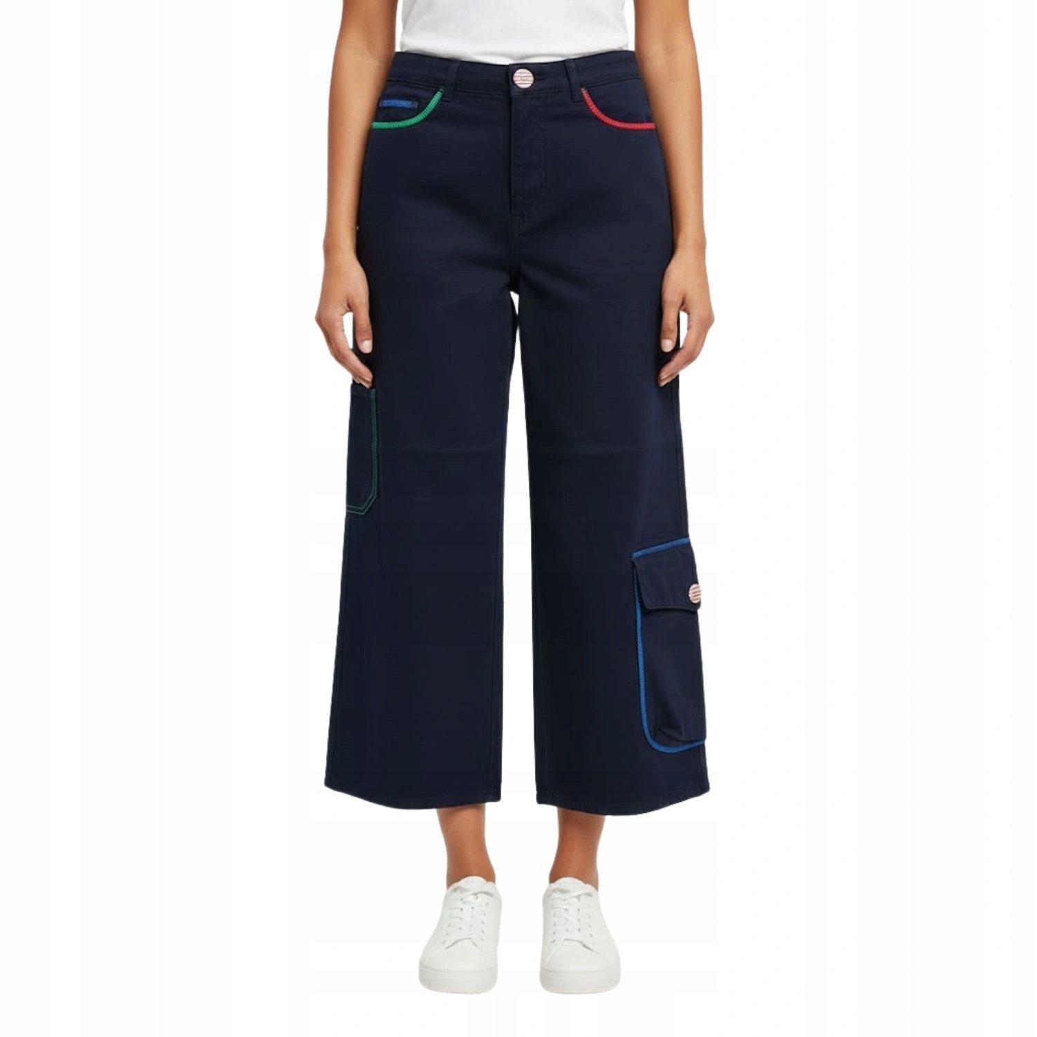 Dámské kalhoty United Colors Of Benetton široké džíny 7/8 vel. 34/XS