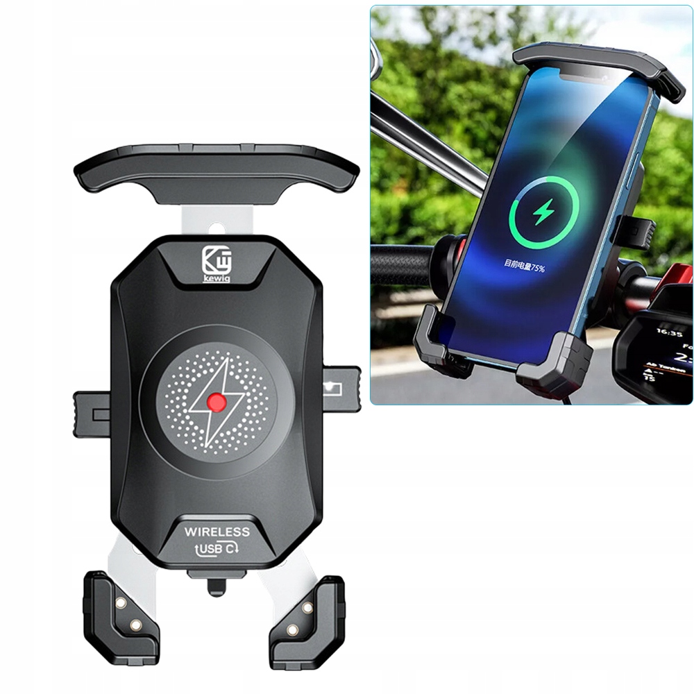Cyklistický držák na mobilní telefon funkce indukčního nabíjení