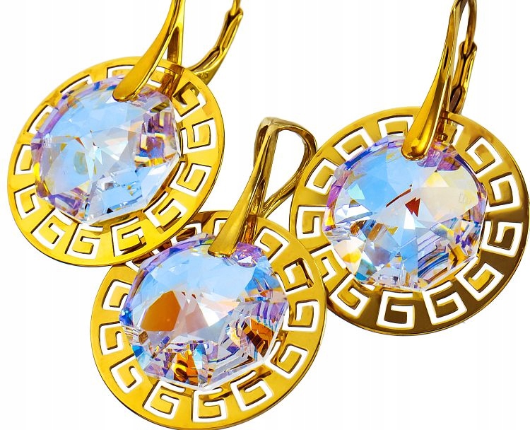 Krystaly Komplet Blue Aurora Zlaté Stříbro Arande