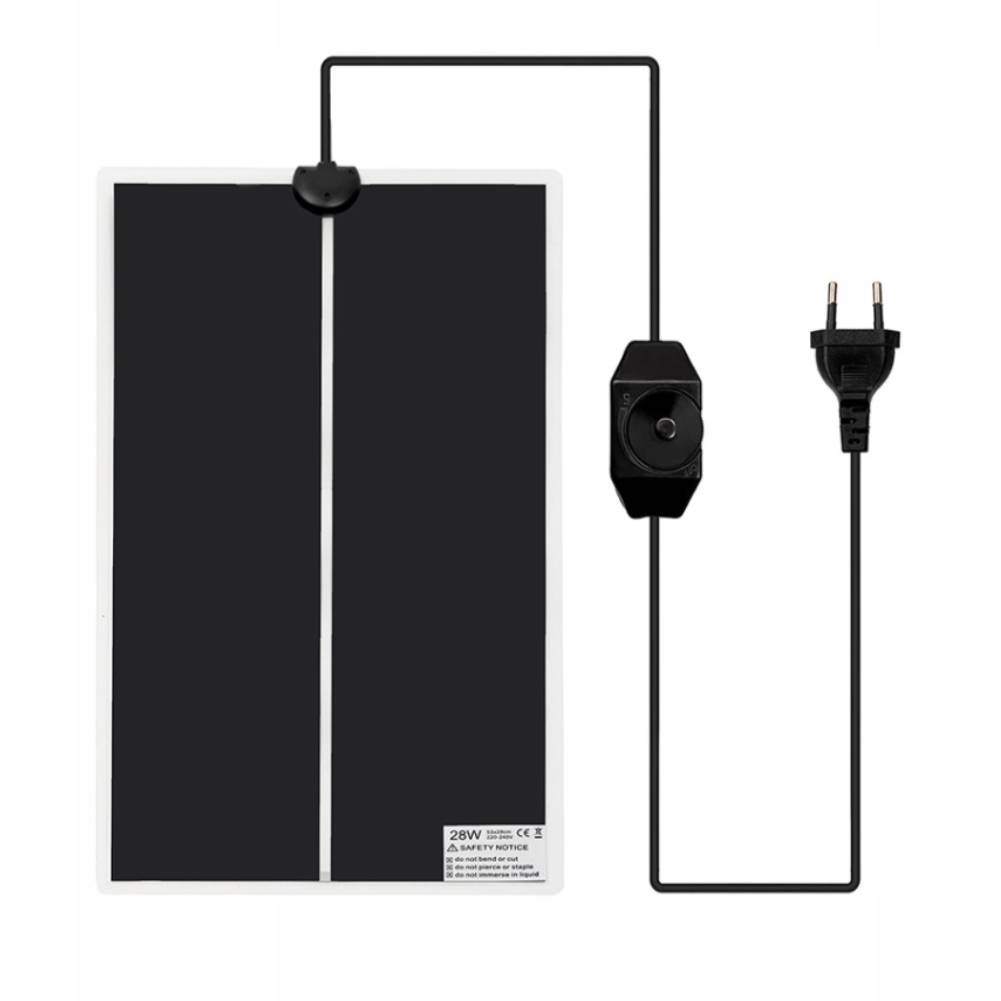 Vyhřívací Podložka S Regulací Pro Terárium Rostlin Sazenice Topení 28W 28X53CM