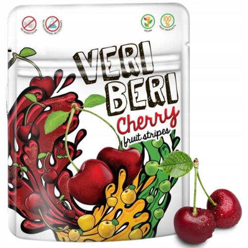 Bezglutenowe żelki wiśniowe VERI BERI 50g — 7