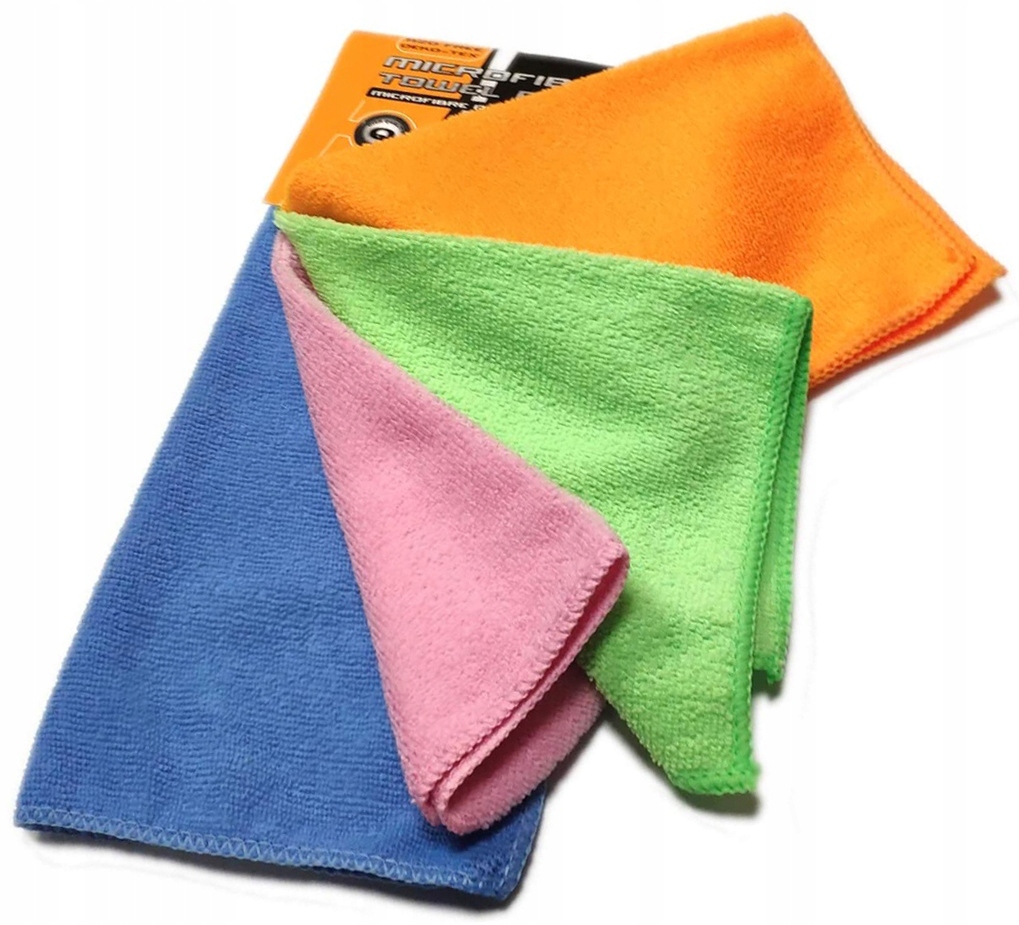 ŚCIERKI RĘCZNIKI SAMOCHODOWE DO MYCIA POLEROWANIA LAKIERU MIKROFIBRA 4 SZT.