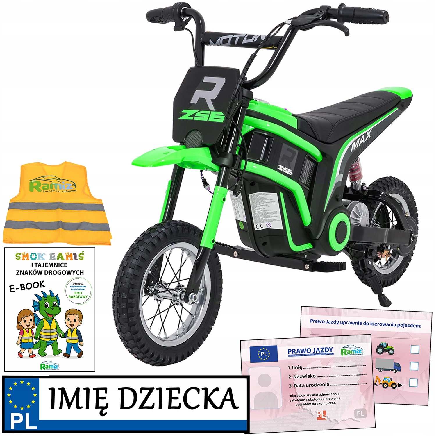 Motor Cross dla dzieci RZ56 Max ścigacz elektryczny na akumulator dla dziec