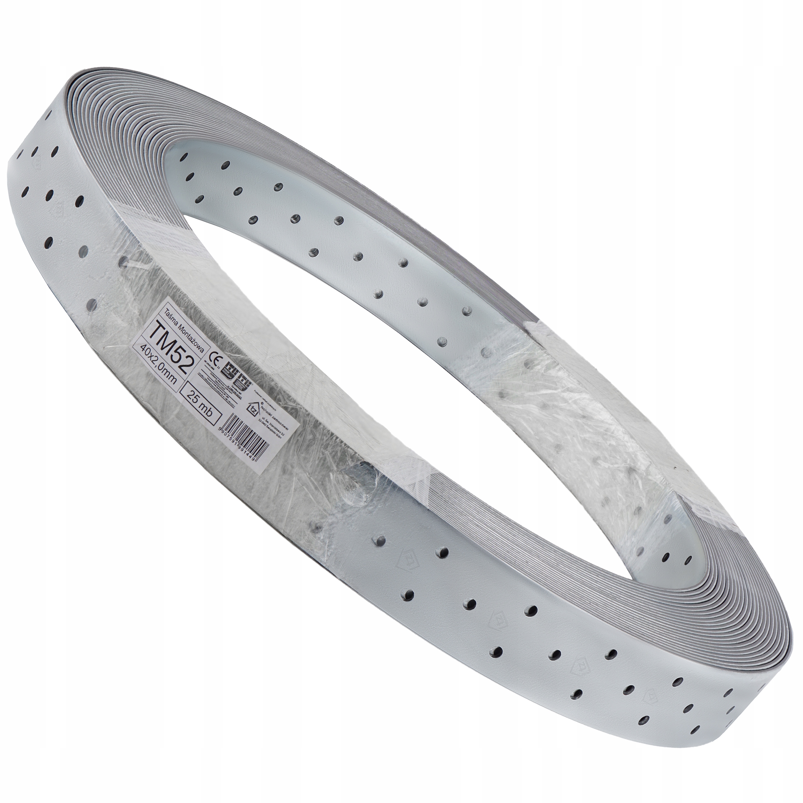 Montážna oceľová páska perforovaná 40x2 mm 25 mb