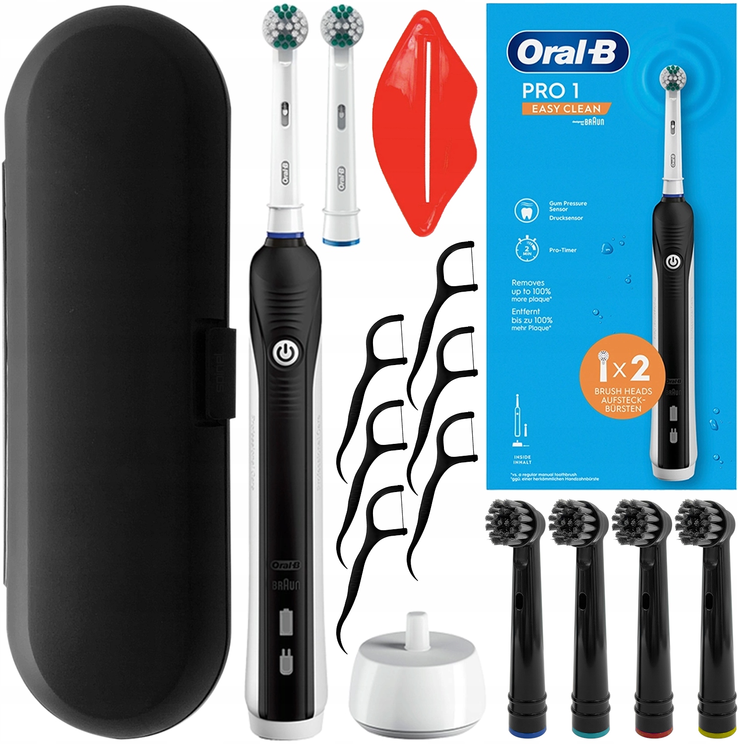 Szczoteczka Elektryczna Do Zębów Oral-b Pro 1 Easy Clean 6 Końcówek Etui