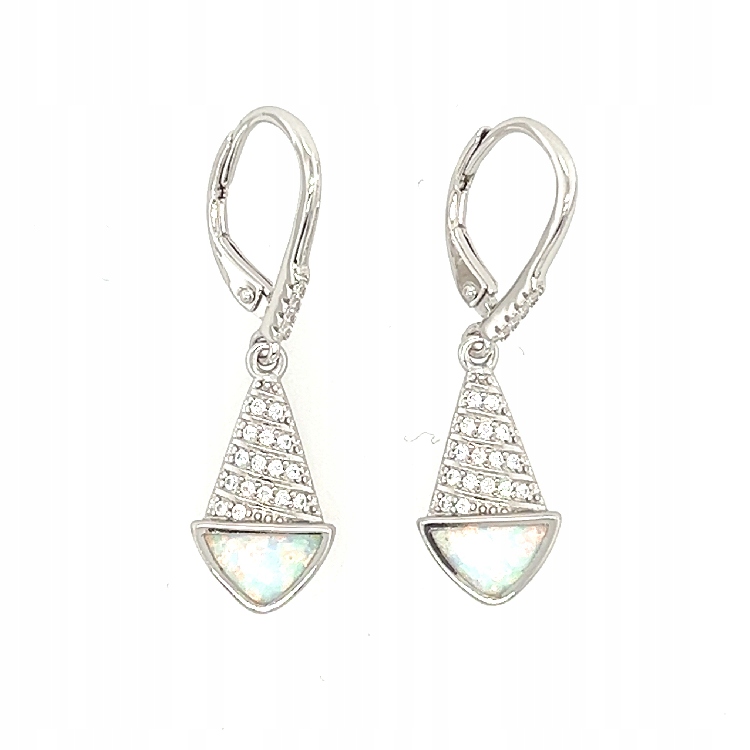 Originální závěsné náušnice s opálem