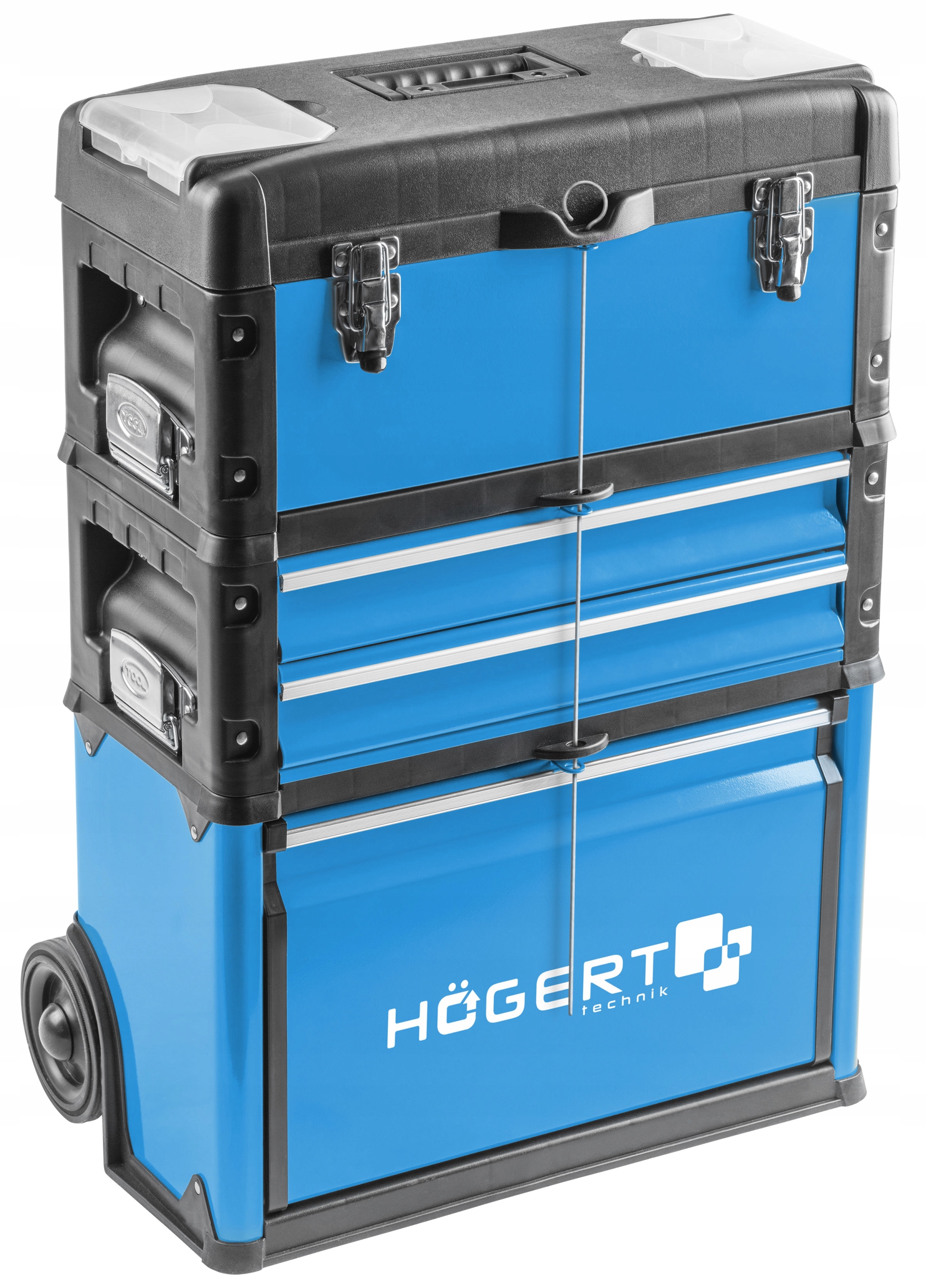 Wózek narzędziowy szafka skrzynka pojemnik na narzędzia modułowy HT7G080 Kolor niebieski