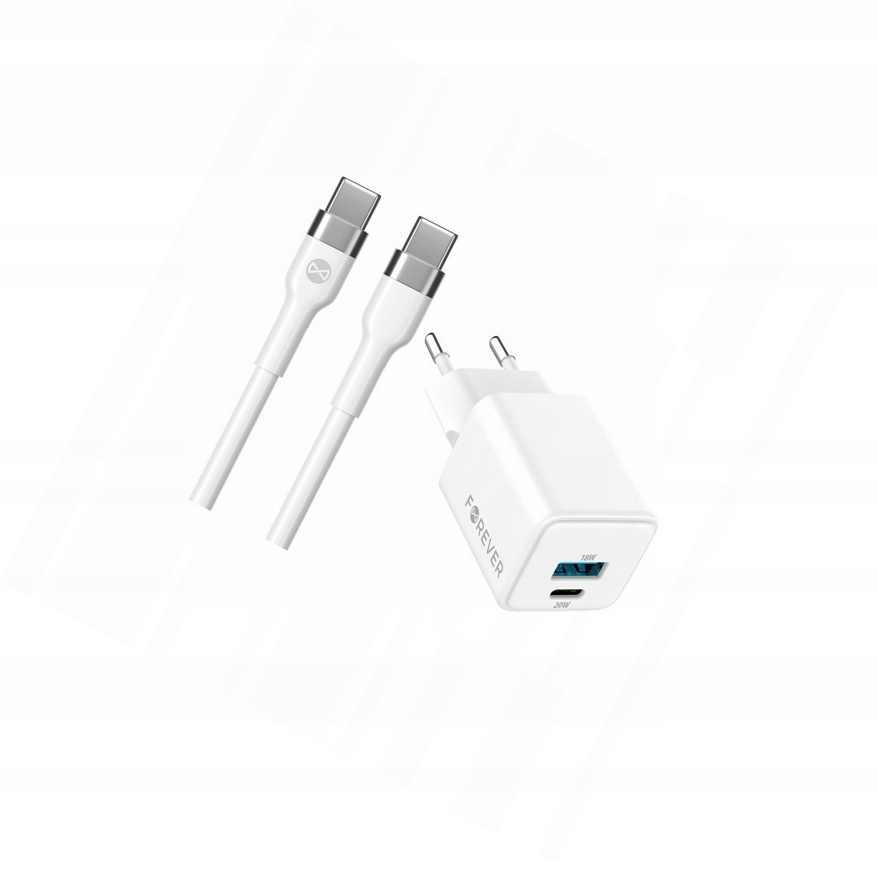 Szybka ładowarka GaN 20W Usb i Usb-c z kablem do Motorola Edge 20 Pro 5G