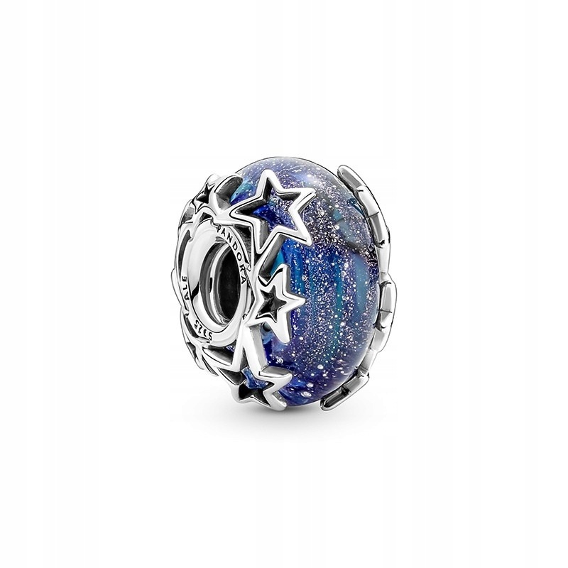Charms Pandora – Modrá galaxie a hvězda Murano 790015C00