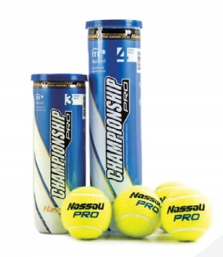 PIŁKA TENISOWA NASSAU CHAMPIONCHIP PRO 4 szt ITF Rodzaj meczowe