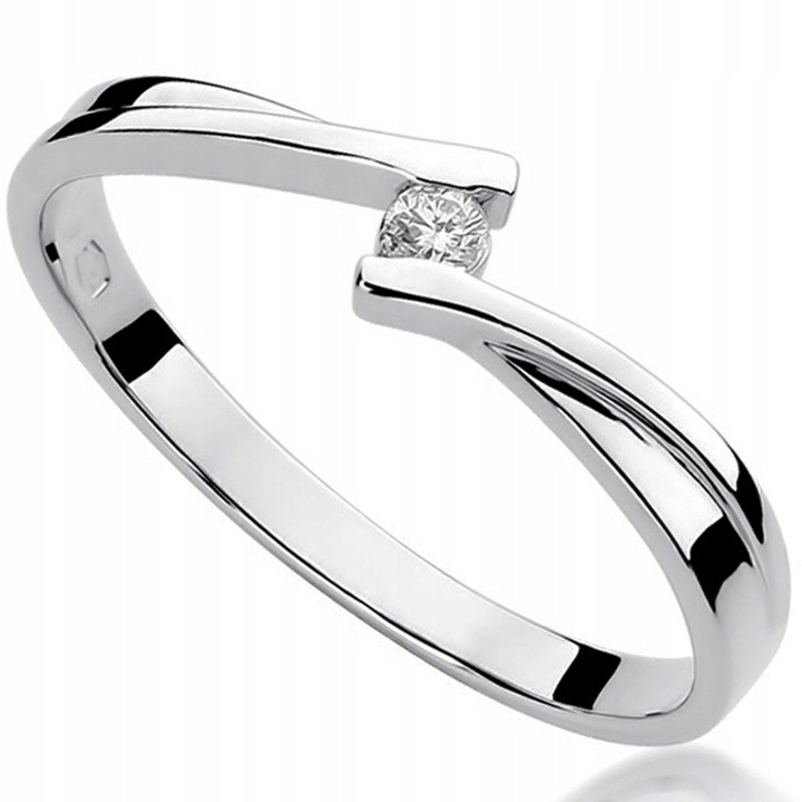 

Zaręczynowy Pierścionek Złoty Z Brylantem 0,04ct