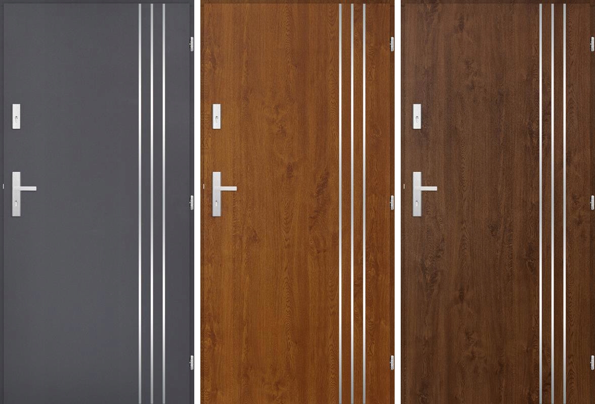 POLSKIE DRZWI ZEWNĘTRZNE INOX SLED1L 55MM 100CM Kod producenta INOX SLED1L 55MM 100CM