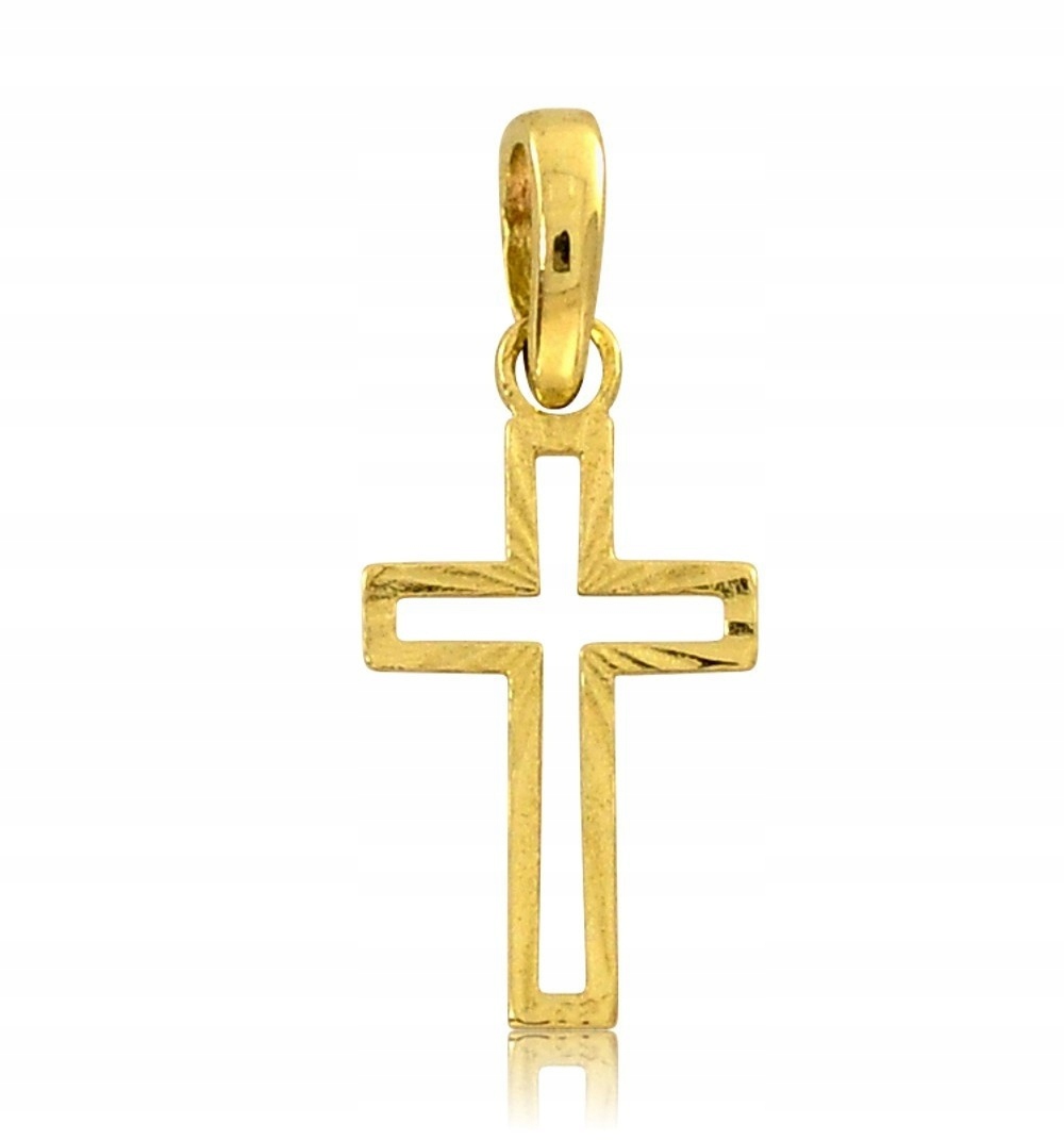 Zlatý Jemný Ozdobný Křížek Na Křtiny Přijímání