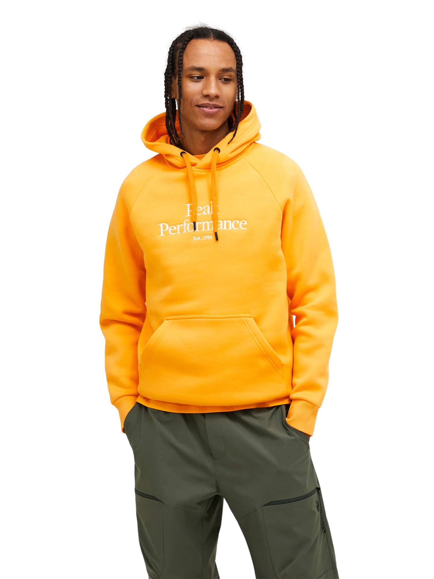 Mikina Peak Performance Original Hood oranžová XXL