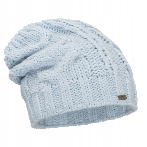 

Polska czapka damska Beanie dziana Błękit A4