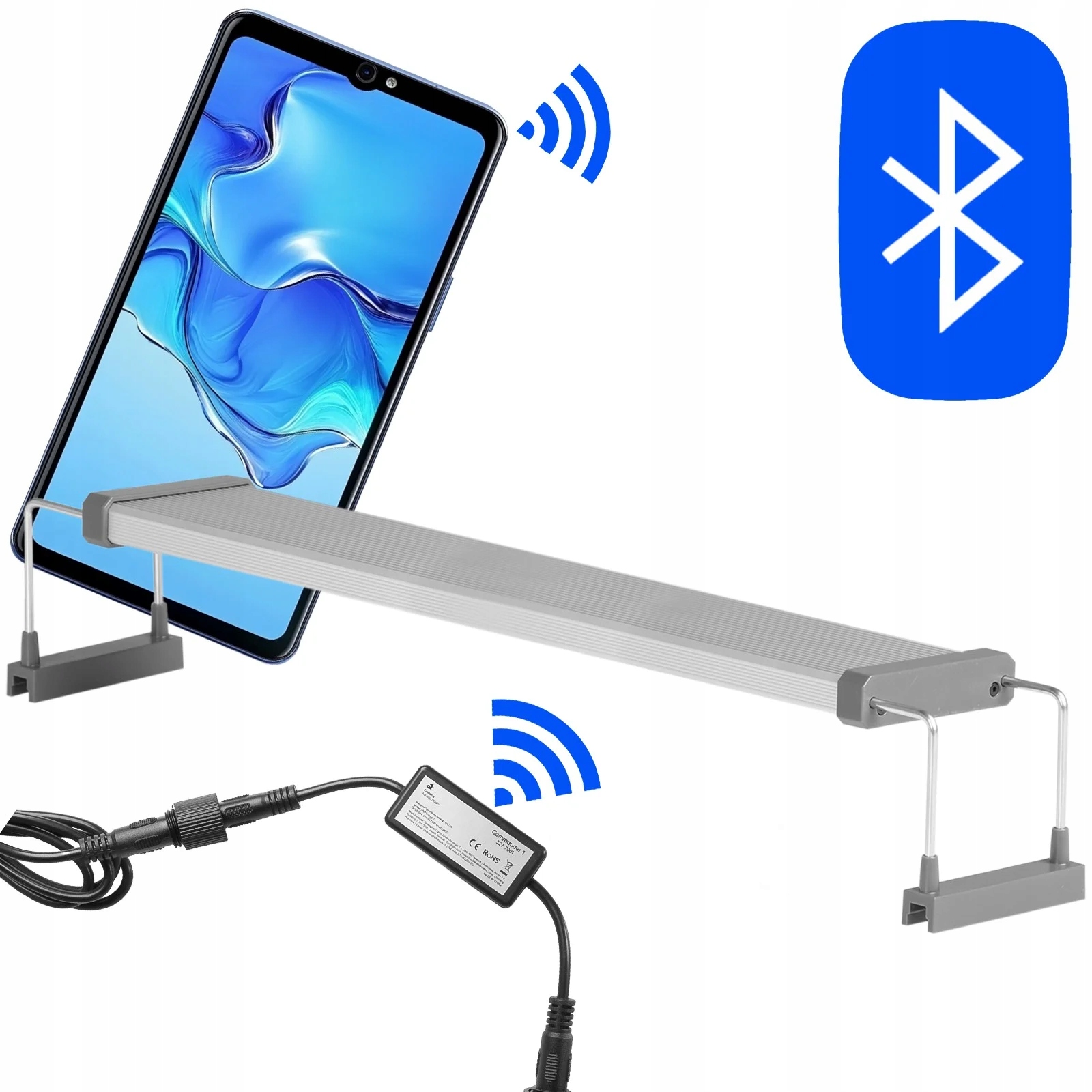 Levně Led Lampa Na Blutooth Do Akvária, Ovládání Pomocí Aplikace 80-100 CM