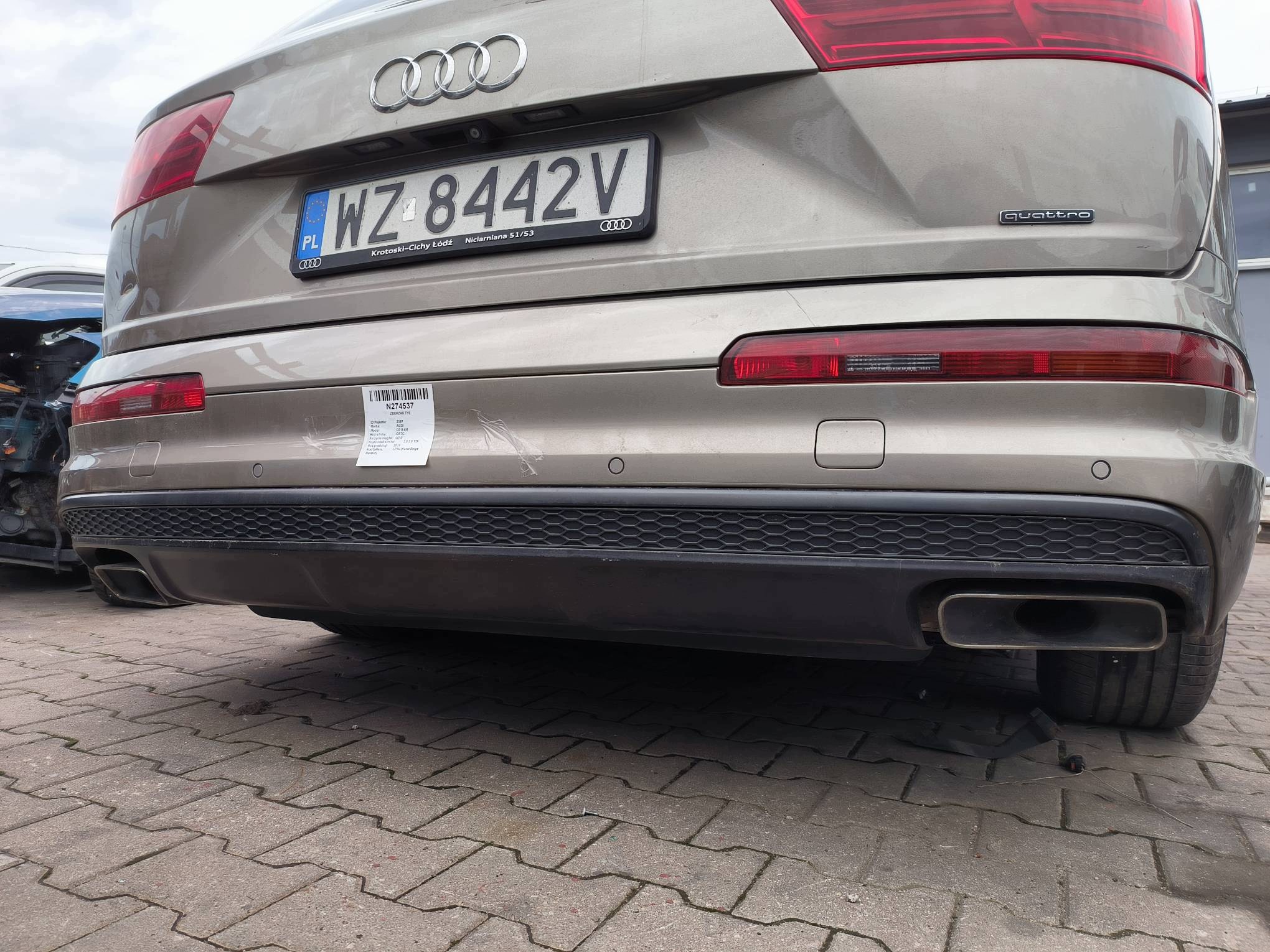 bumper rear part LZ1U AUDI Q7 II 4M