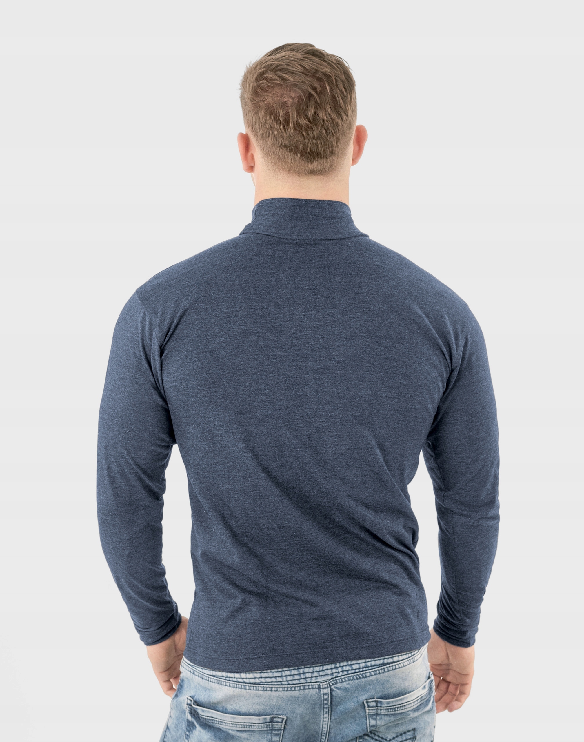 Elegancki Sweter Golf Męski Golfy WXM r XL jeans Rozmiar XL