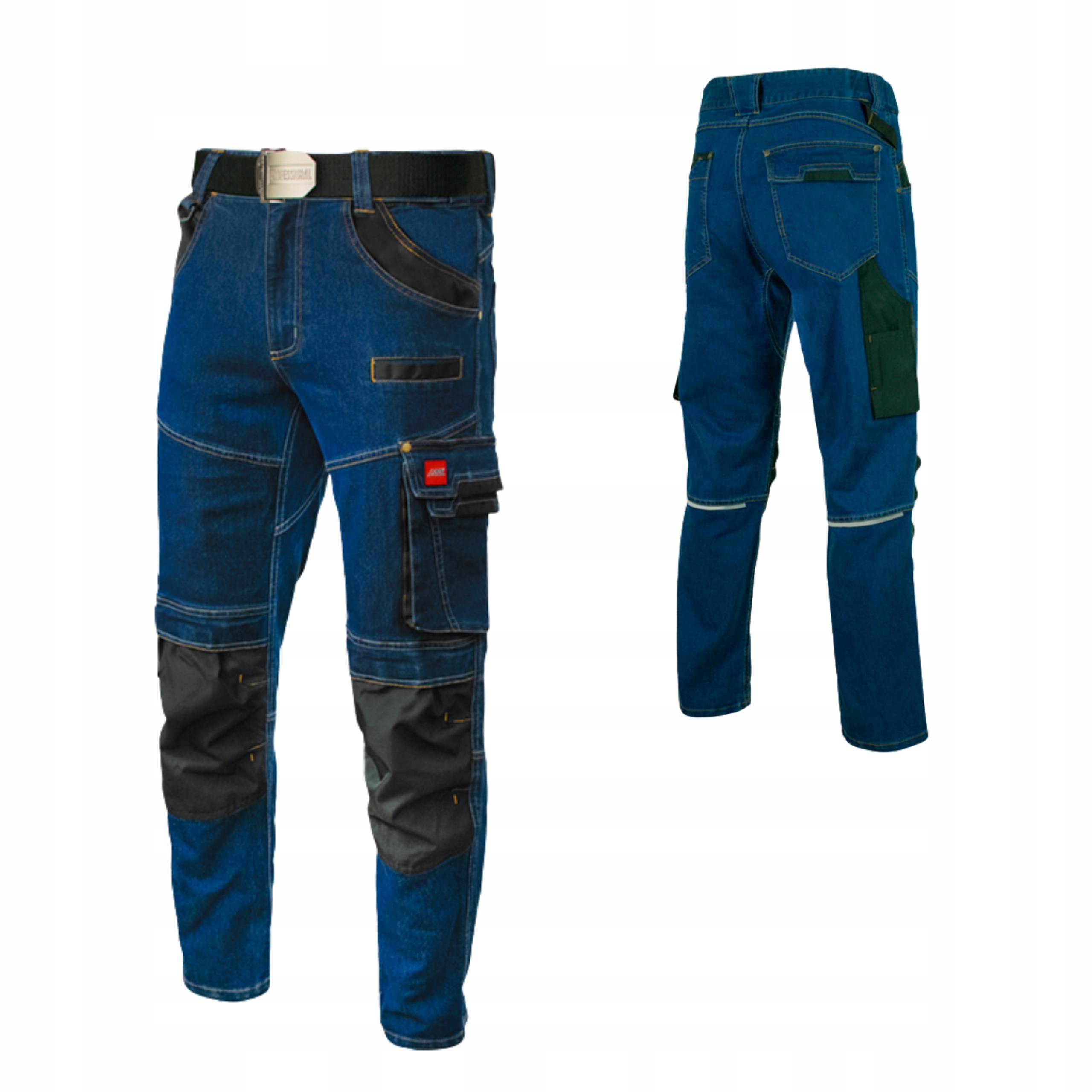 Spodnie robocze męskie Jeans do pasa ochronne do pracy ze strechem r M