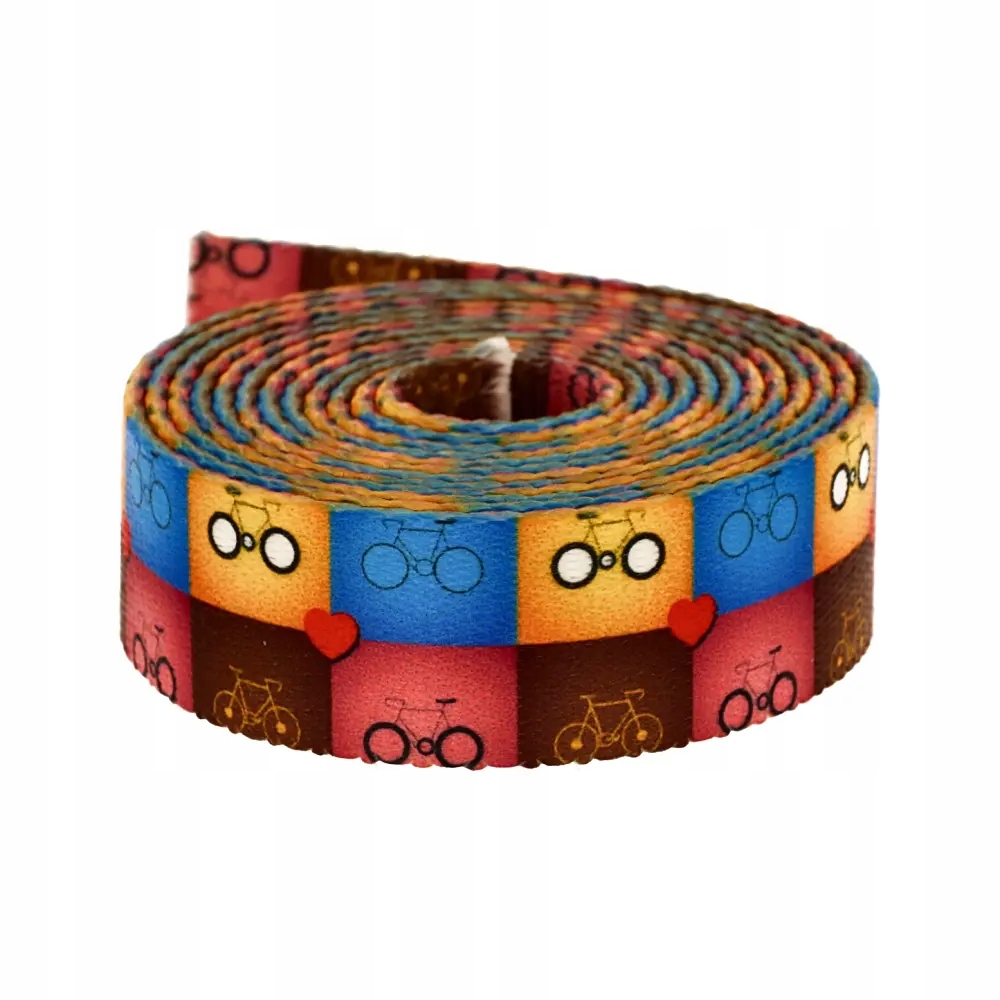 Popruh s potiskem Sublimace Color Bikes 48 m hladká 1,7 mm 37 mm