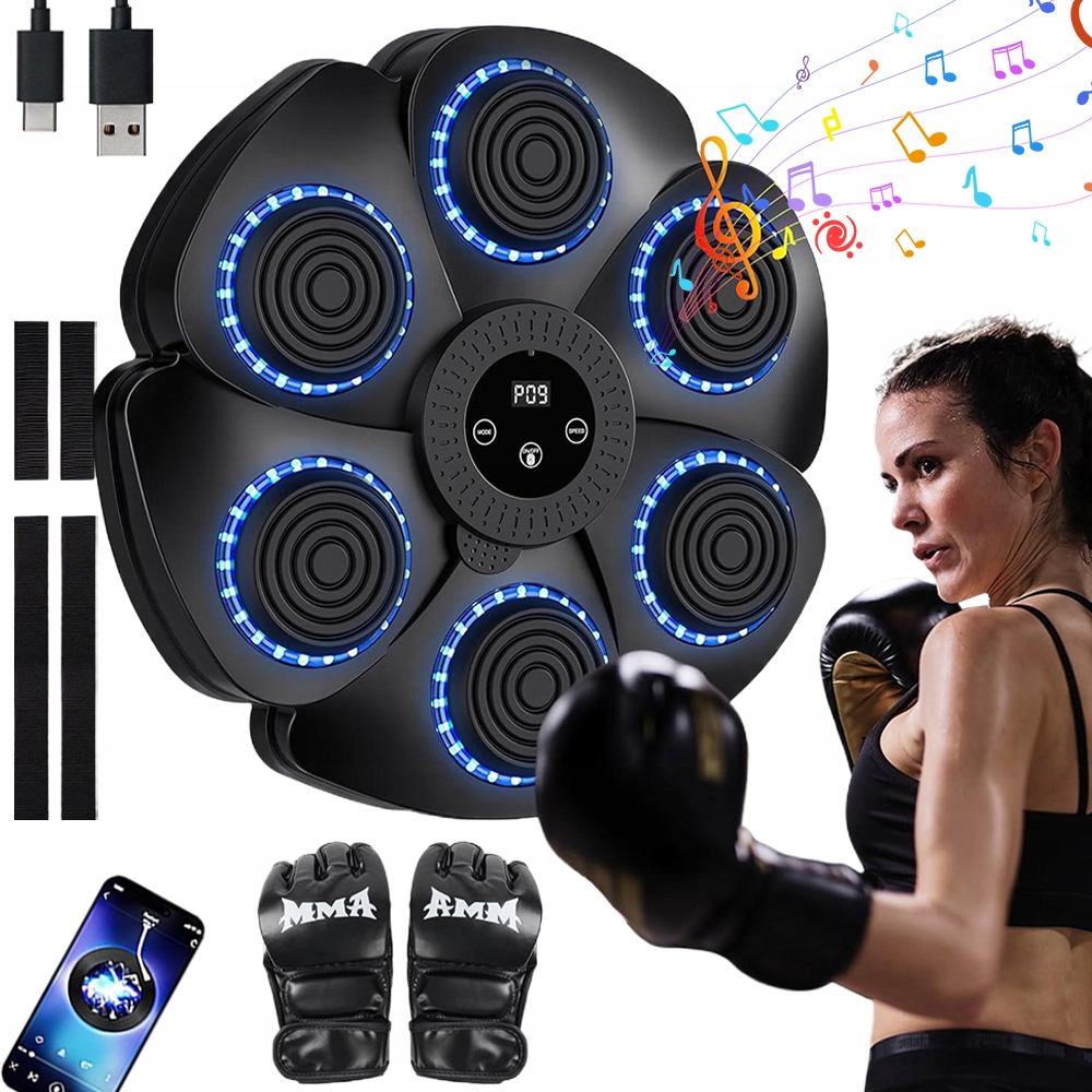 Music Boxing Machine Tlumení Bluetooth 9 Režimů 18 Rychlostí