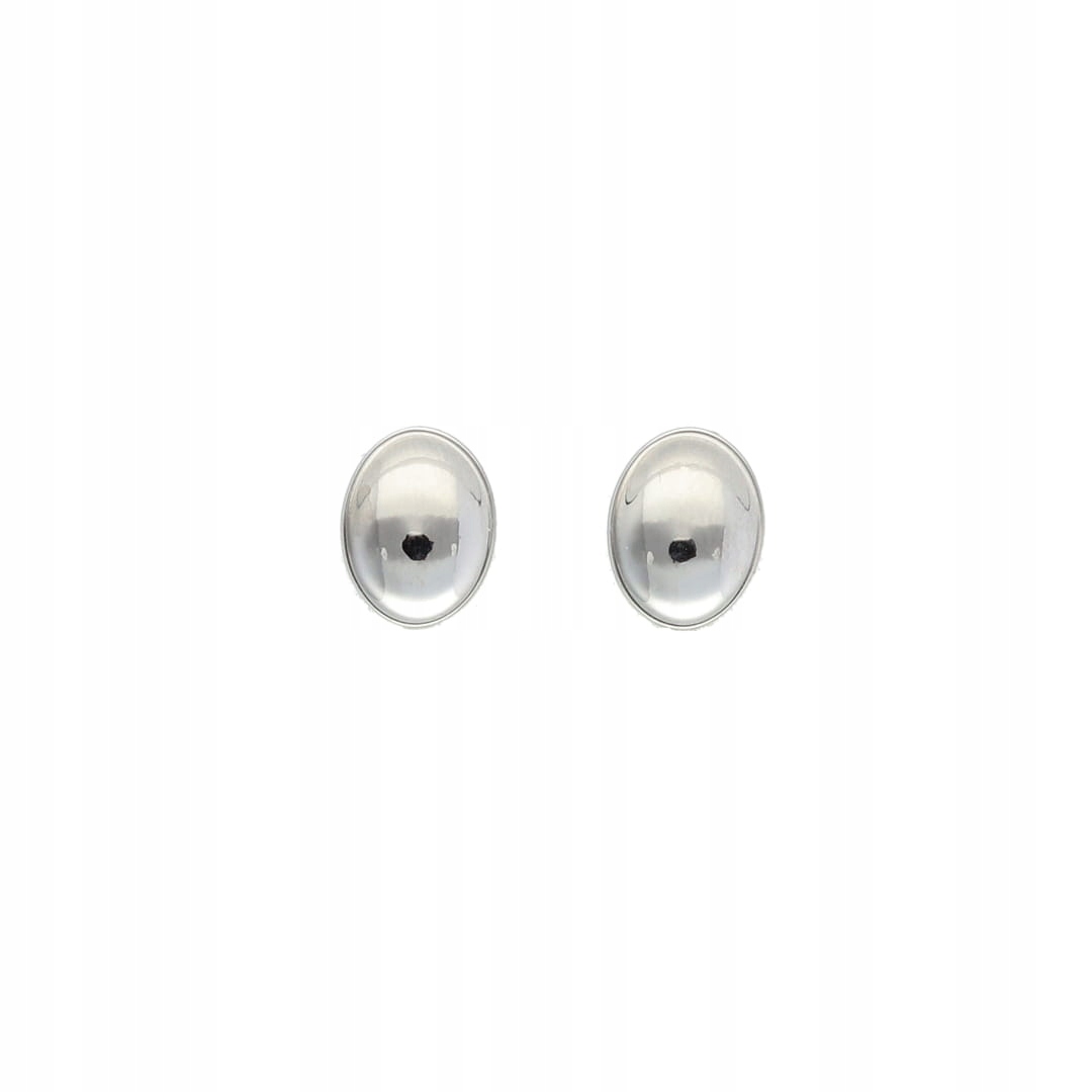 Oválné náušnice hladké stříbro