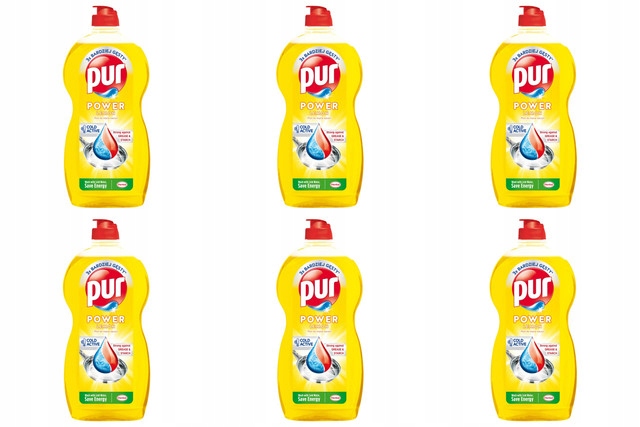 Levně Tekutý prostředek na mytí nádobí Pur Citronový 1,2 l 6 Ks