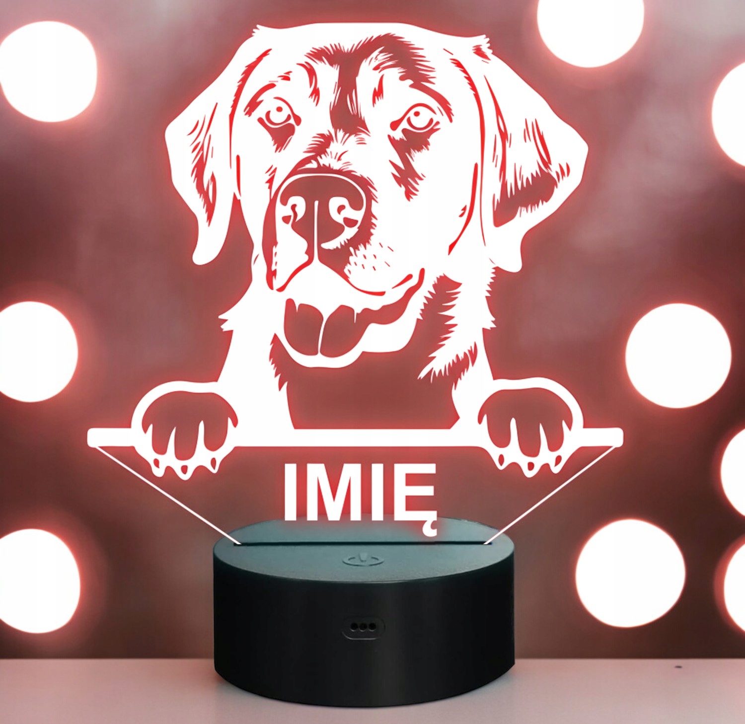 Lampka Nocna LED Labrador retriever Rasa Psa z Imieniem na Prezent v.1 Marka bez marki
