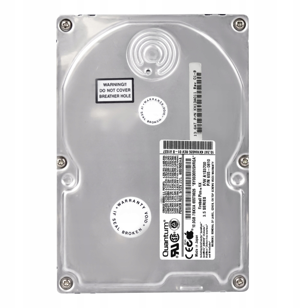 Quantum Fireball Plus Kx 13,6 Gb 7,2K Ata 3,5'' KX13A011