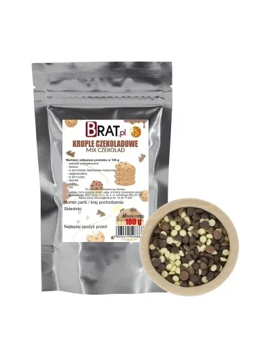Levně Brat Čokoládové kapky MIX čokolád 100 g