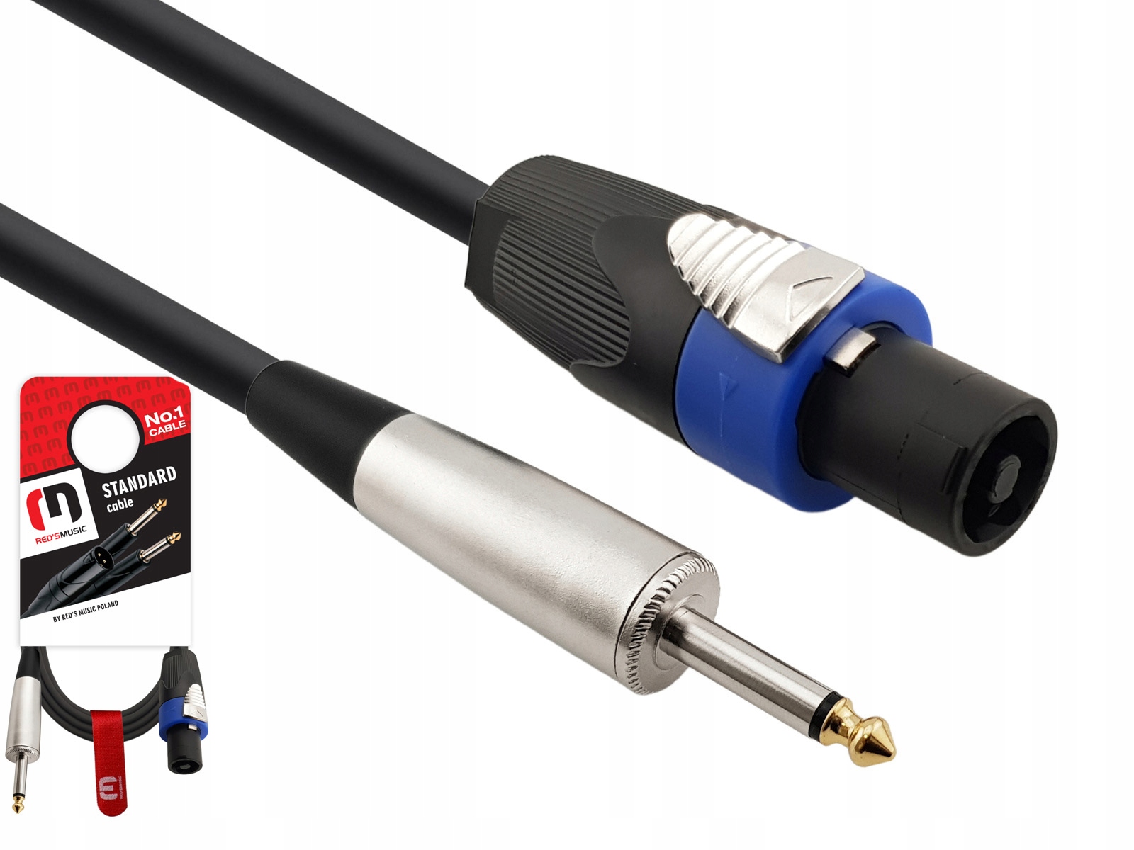 Kabel Głośnikowy 2X2,5MM2 SP22100 Speakon Jack 6.3 Ts 10M Do Kolumn Red's