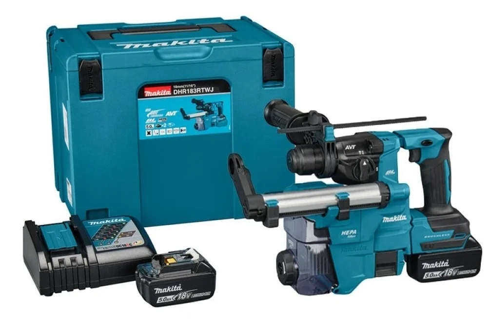 Vrtačka SDS-Plus 1,7J 18V Lxt 2x5Ah systém odsávání prachu DHR183RTWJ
