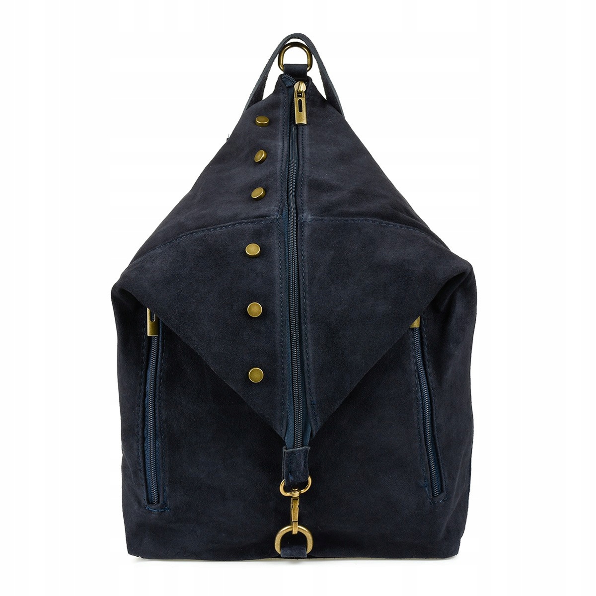 Batoh Dámský Kožený Semišový velký italský A4 kožená kabelka rozkládací