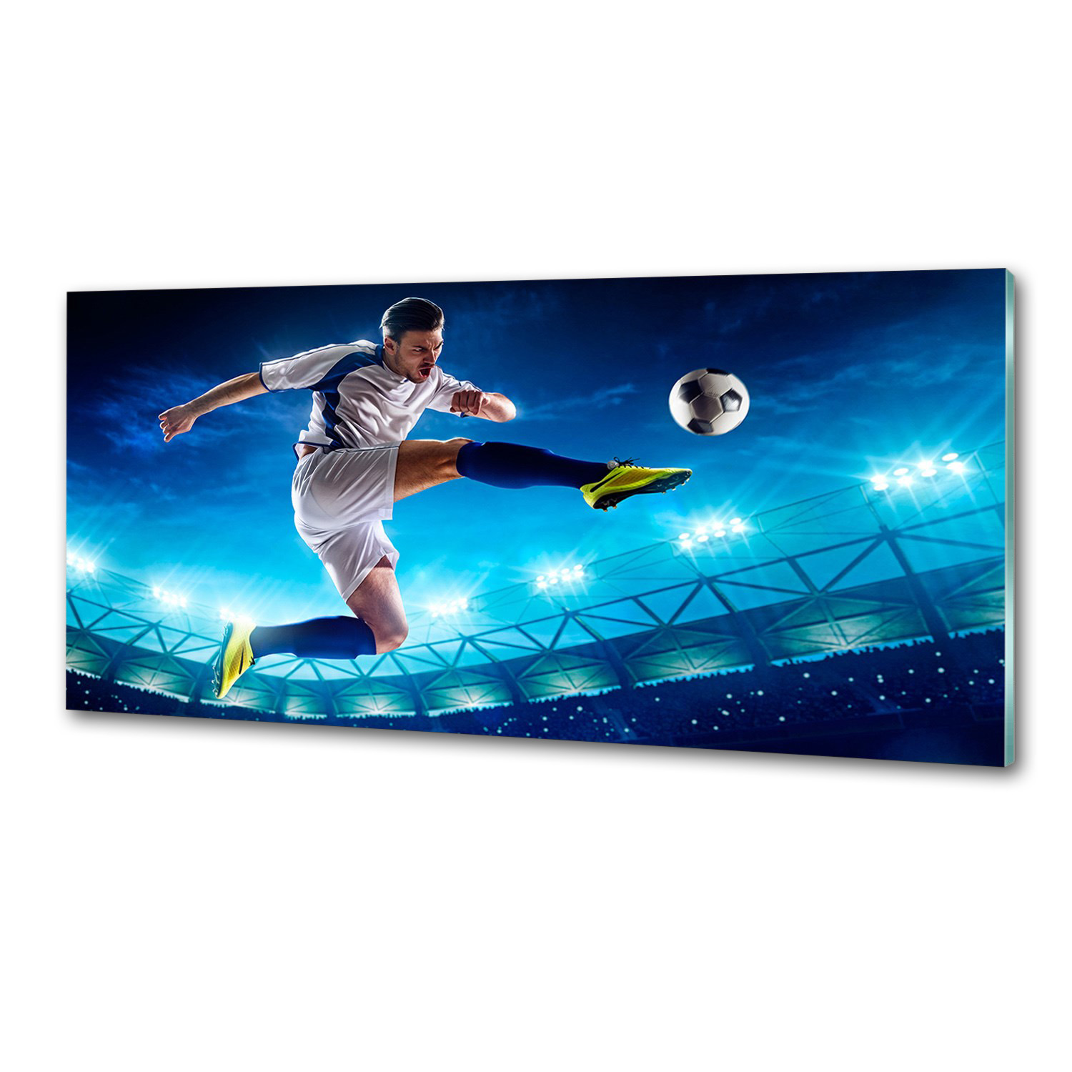Skleněný panel do kuchyně Fotbalista 125x50 cm Lepidlo