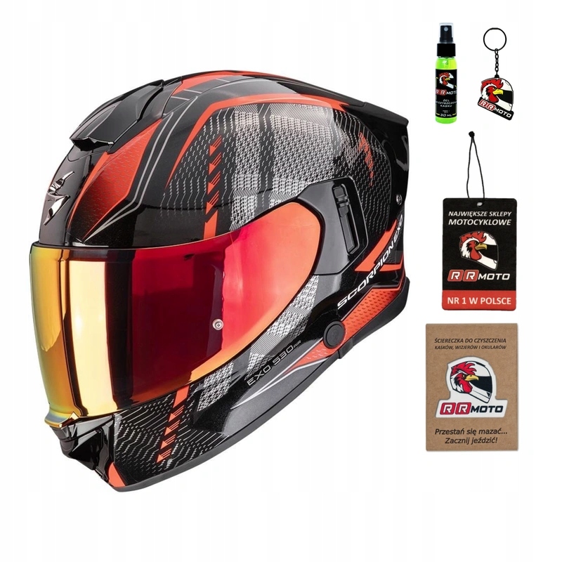 Helma Scorpion EXO-530 Air Theras Metallic Black/red čierna červená Darčeky