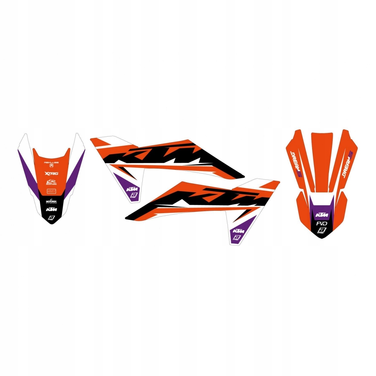 Sada Nálepiek Ktm Sx 65 24-25 Dream 5 Farba Oranžová Biela Čierna