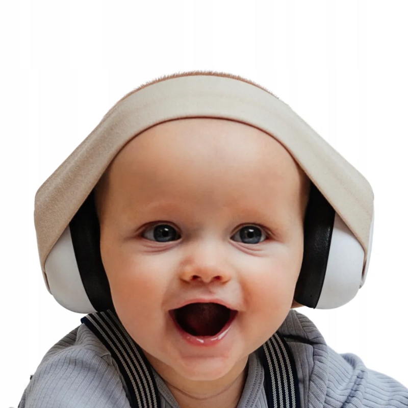 ECIPECI SŁUCHAWKI WYGŁUSZAJĄCE OCHRONNE DLA DZIECI I NIEMOWLĄT Kolor odcienie szarości i srebra