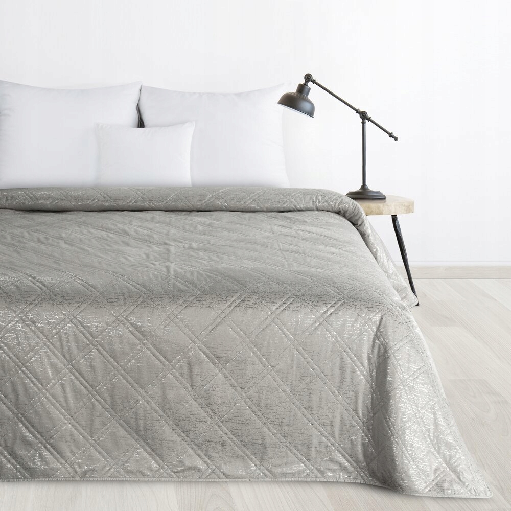 Dekorativní přehoz Luiz 170x210 Design 91 Eurofirany stříbrný vzor káro