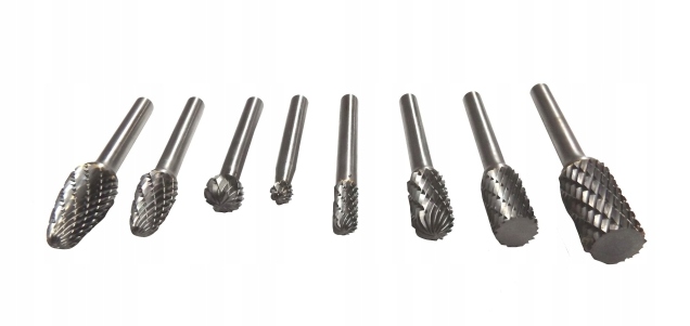 Rotační Frézy Sada Pilníků Fréz 8 Ks Karbid