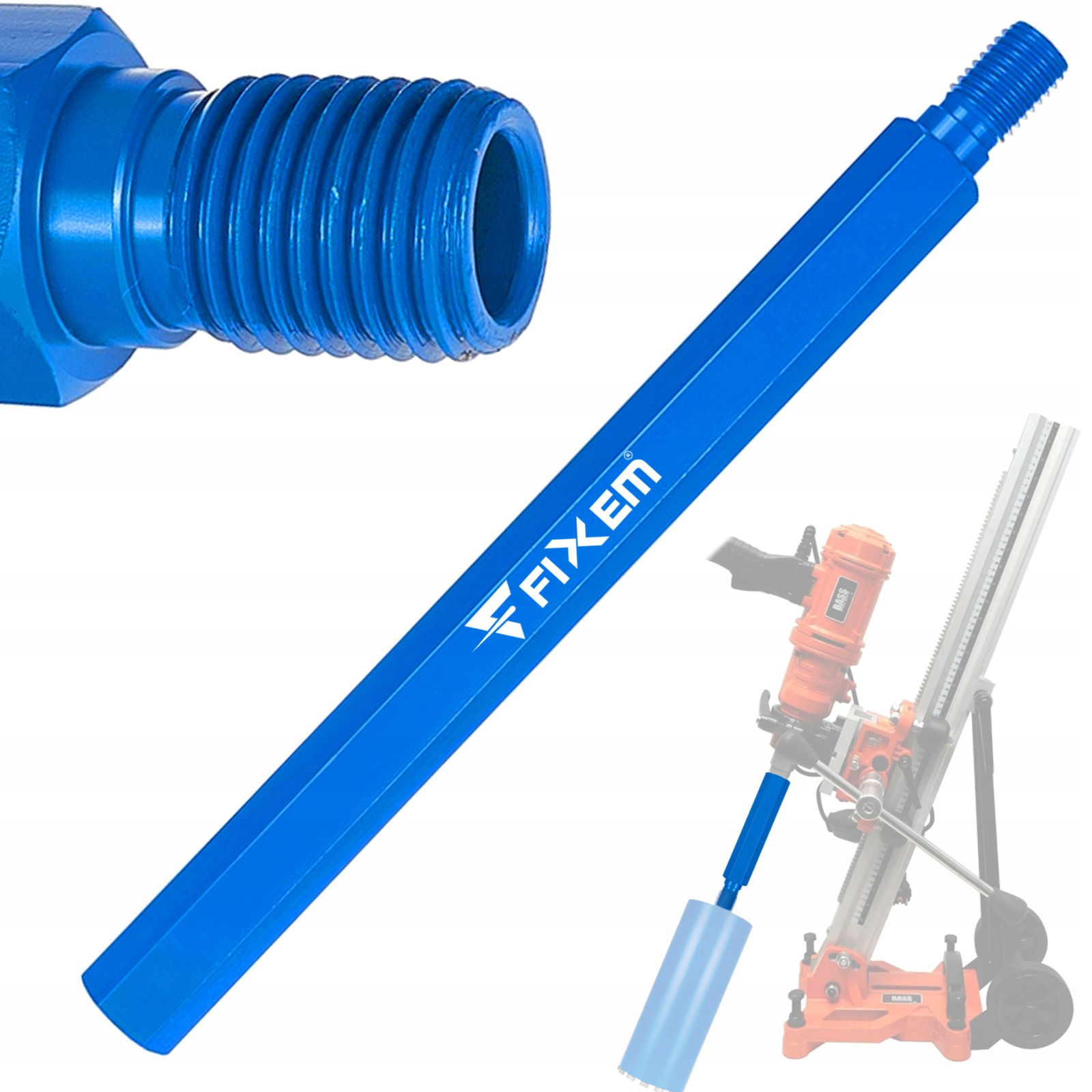 Przedłużka Adapter 50cm 1.1/4" Unc Wiertło Koronowe Diamentowe Wiertnica