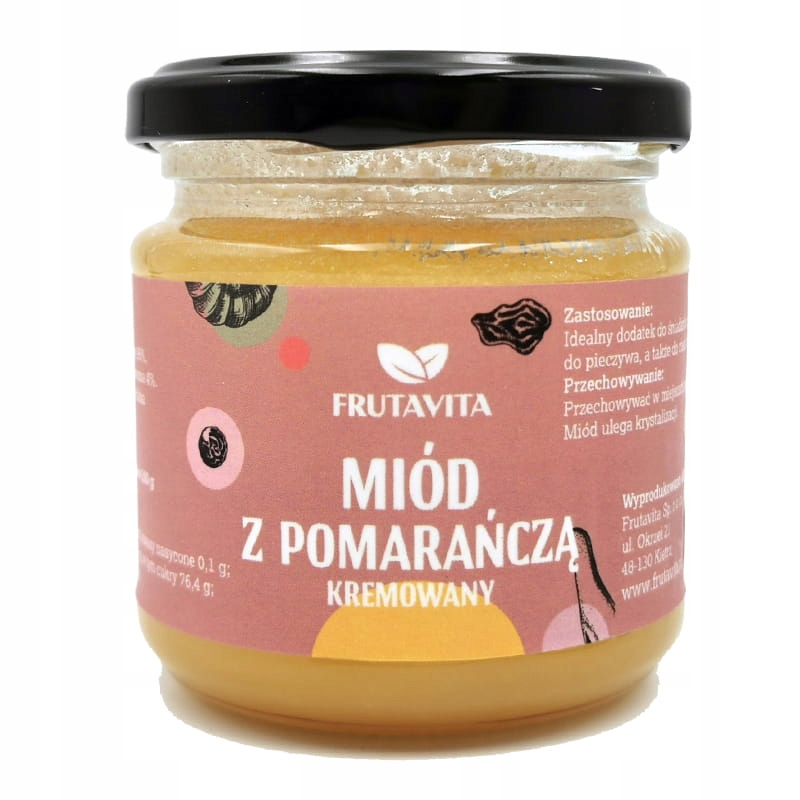 Levně 3x Frutavita Přírodní med s lyofilizovaným pomerančem krémový 220 g