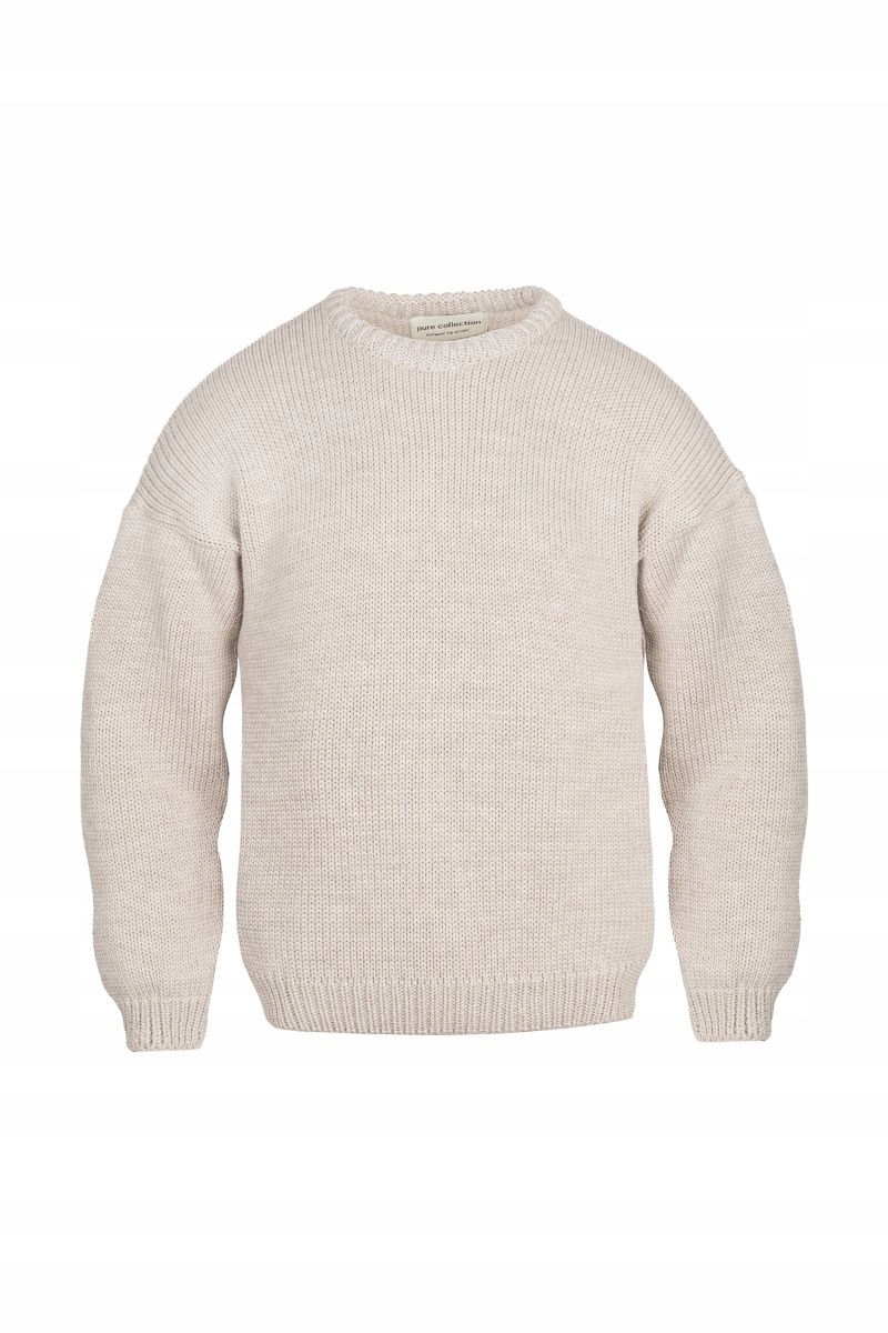 Dámský svetr Ander svetr merino vlna na zimu Chiara Beige univerzální