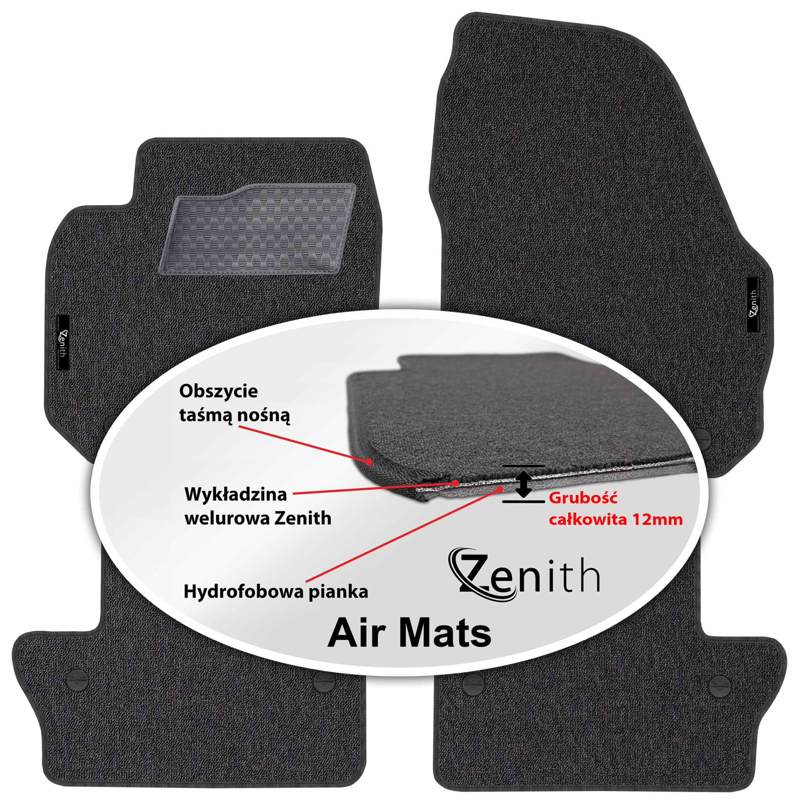 Volvo V60 I 2011-2018 Velúrové koberčeky do auta Zenith Air Mats